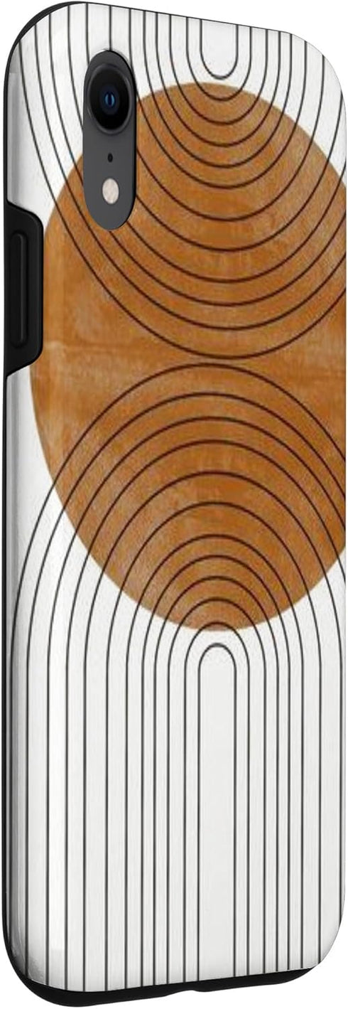 iPhone XR Abstract Boho Minimalist Chic Neutrals Summer Striped Women Case...