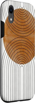 iPhone XR Abstract Boho Minimalist Chic Neutrals Summer Striped Women Case...