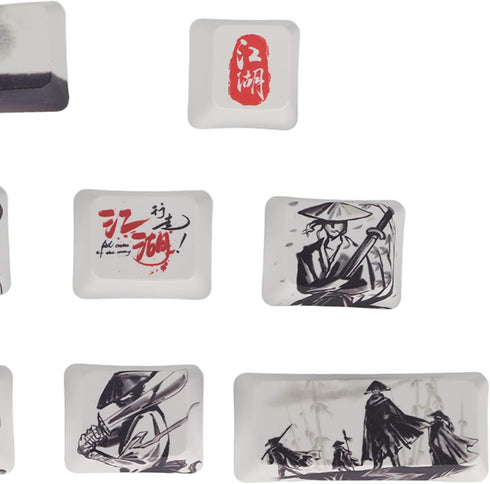 Keyboard Keycaps, Custom Keycap 10 Keys Sublimation Process Ink Martial Arts Windows Novelty Keycap Pbt Keycaps Clear Pattern DIY Mechanical Keybo...