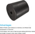 MECCANIXITY Rubber Tapered Plug 18mm to 24mm with Hole Test Tubes Bungs Stopper Black for Lab Home 5 Pieces...