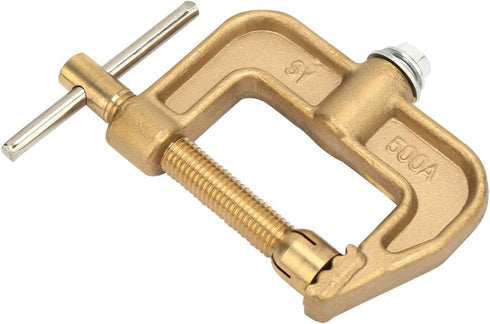 Welding Ground Clamp 500A Brass Material Classical G Shape Ground Welding Earth Clamp Brass Welding Clamp for Welding Machine...