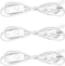 3 Pack 5FT T5 T8 LED Tube Power Extension Cable with On/Off Switch, LED T5/T8 Light Tube Integrated LED Light Fixture Extension Cable Wire, White...