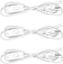 3 Pack 5FT T5 T8 LED Tube Power Extension Cable with On/Off Switch, LED T5/T8 Light Tube Integrated LED Light Fixture Extension Cable Wire, White...