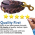 Leather Dog Leash, Strong Heavy Duty Genuine Leather Braided Dog Training Leash, Soft and Comfortable Leather Leash for Large Dogs, Medium Small D...