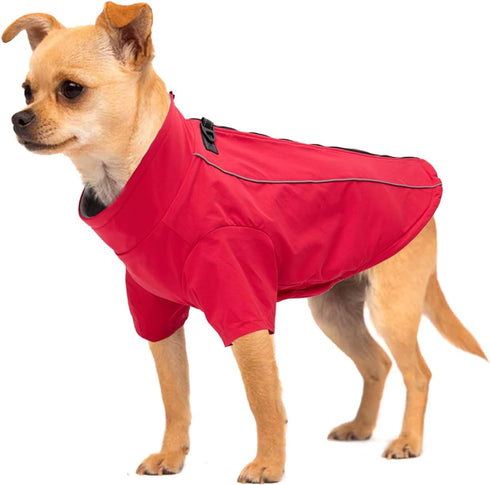 Geyecete Dog clothes Zipper Up Winter Small Dog Sweater Winter Warm Jacket Cold with Dual D Ring Weather Jacket Clothing Windproof Cold Weather Pe...