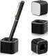 2 Pieces Metal Pen Stand Square Pen Holder Base Aluminum Student Desk Organizer Single Pen Holder for Desk Desktop Toothbrush Stand Holder Pen Dis...