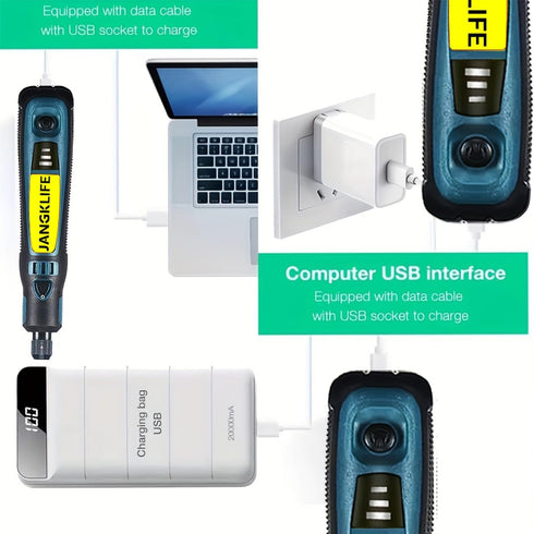 Cordless Rotary Tool Kit 3.6V, Comes with 41 Accessories, USB Charging Cord, 3-Speed Adjustable for Drilling, Cutting, Sanding, Engraving, Polishi...