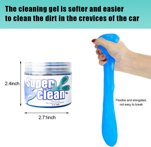 Car Cleaning Gel, Auto Detailing Slime Cleaning Tools Kit, Cleaning Putty for Dash Board Crevice & Air Vent Dust, Universal Interior Cleaner for C...
