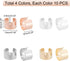 DICOSMETIC 60Pcs Cuff Earrings Findings Cartilage Cuff Earring Non-Pierced Wrap Earring Adjustable Stainless Steel Clip-on Earring Cuffs with Loop...