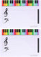 2pcs Dry Erase Music Lap White Board Erasable Writing Staff Write Musical Notes Double Sided Whiteboard Teaching Practice Board White 28.4x21x0.1c...