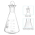 PATIKIL Erlenmeyer Flask, 250ml 8.5oz Narrow Mouth Graduated Flasks with Glass Stopper Borosilicate Glass Flasks with Printed Graduation for Lab E...