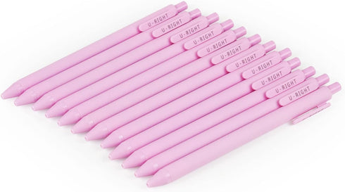 12 Pcs Light Pink Retractable Gel Ink Pens 0.5 mm Point Black Ink Office Cute Gel Pens for Women...