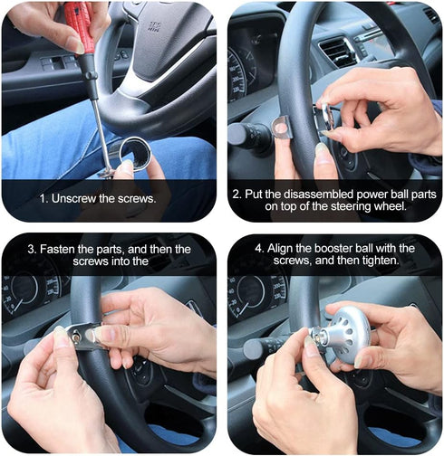 Car Steering Wheel Knob, Steering Wheel Spinner Knob, Universal Car Accessories Steering Spinner Knob Suitable for All Cars, Trucks, Semis, Tracto...