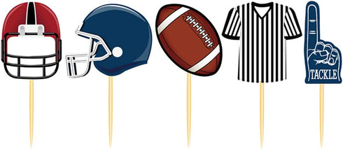 Football Sport Cupcake Toppers Cake Decorations Toppers Picks for Sport Themed Birthday Baby Shower Wedding Party Supplies 25PCS...