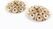 Decorative and Unique Handmade Natural Bone Buttons - Antique Ivory - 26mm - Sun & Stars Netting Design - 2 pc/pk. #1946...