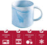 Yundu 12oz Blue Marble Ceramics Coffee Mug Set of 4, Drinking Cups Set, Stackable Latte Mugs with Handle, Microwave and Dishware Safe Cup for kitc...