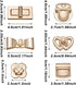 Craftdady 6 Sets Turn Lock Clasp Purse Clutch Closure Bowknot Heart Flower Rectangle Twist Lock Fastener Handbag Bag Hardware Accessory...