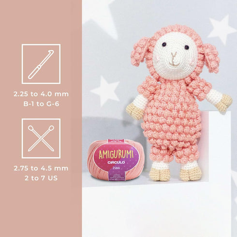 Circulo Amigurumi Yarn, 100% Mercerized Brazilian Virgin Cotton - Cotton Yarn for Crocheting and Knitting, Soft Yarn, White Yarn Art - Sport Weigh...