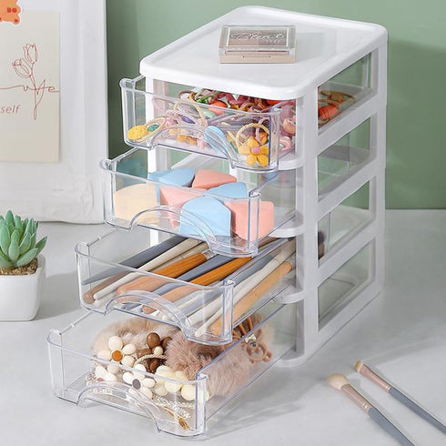 Desktop Drawer Organizer Office Supplies Organization and Storage Bin Unit, Plastic Desktop Drawer Storage Container for Stationery Art Craft Make...