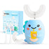 Kids U Shaped Electric Toothbrush with 4 Brush Heads, Sonic Toothbrush Kids with 5 Modes, Cartoon Dinosaur 360-Degree Cleaning IPX7 Waterproof Des...