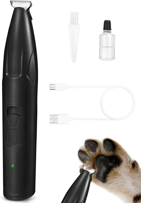 Dog Clippers for Grooming, 2 Speed Low Noise Cordless Dog Paw Trimmer, Rechargeable Small Pet Hair Trimmer for Grooming, Cat Hair Clippers Shaver ...