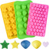 Chocolate Molds Gummy Molds Silicone - Candy Mold and Silicone Ice Cube Tray Nonstick Including Hearts, Stars, Shells...