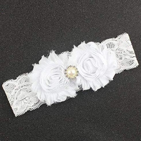 Miugle Baby Christening Headbands Baby Girl Baptism Headbands with Bows, White, 0-3years...
