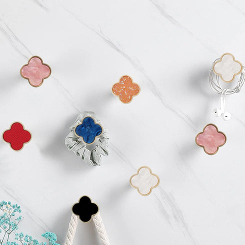6 pcs Clover Knobs Four-Leaf Clover HandlesCabinet Knobs Pulls Dresser Knobs Drawer Pull Handles for Cupboard Drawer Pulls Door Knobs (Pink)...
