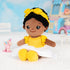 OUOZZZ Soft Black Baby Dolls for Girls - First African American Baby Dolls Multicultural Plush Rag Doll Sleeping Cuddle Buddy Doll Yellow Bow-tie ...
