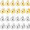 PH PandaHall 40pcs Clip-on Earring Converter, Brass Earrings Converters with Easy Open Loop Earring Findings for Non-Pierced Ears DIY Earrings Jew...