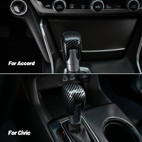 Thenice Gear Shift Knob Cover Automatic Transmission CVT Boots Change Lever Stick Decoration for Honda Civic 2022-2024, CRV/HR-V 2023-2024, Accord...