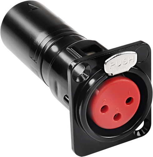 MEIRIYFA XLR 3 Pin Female to Male Pass Through Panel Mount Jack, Mic XLR 3PIN D Series Type Adapter Feed/Pass Thru Converter Compatible with Micro...