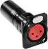 MEIRIYFA XLR 3 Pin Female to Male Pass Through Panel Mount Jack, Mic XLR 3PIN D Series Type Adapter Feed/Pass Thru Converter Compatible with Micro...
