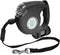 JEBBLAS Dog Retractable Leashes with Flashlight and Waste Bag Dispenser 3 in 1 Automatic 15ft Dog Walking Leash with Anti-Slip Handle Black...