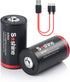 Rechargeable Lithium D Batteries with USB 2 in 1 Charging Cable,1.5V LR20 Battery D Size Replacement for Flashlight,Toys,Gas Stoves (2 Pack)......
