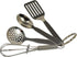 R&M International Mini 3.5" Kitchen Tool Set with Keychain, Includes Whisk, Spatula, Spoon, and Skimmer,Silver...