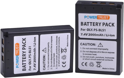 2Pack PS-BLS1 BLS 1 BLS1 BLS-1 Li-ion Batteries and LCD USB Charger for Olympus E-PL1 E-P1 E-P2 EP3 EPL3 Evolt E400 E410 E420 E450 E620...