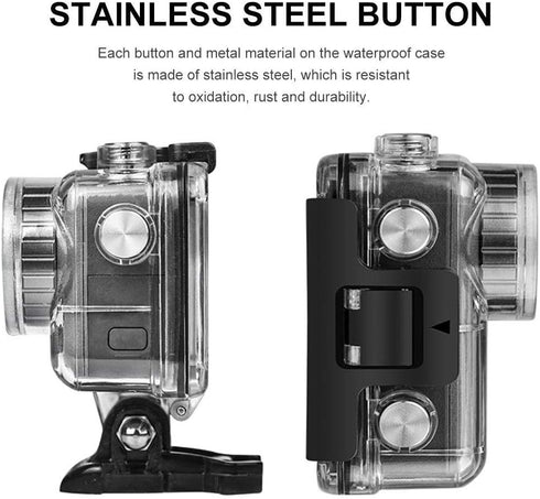 FitStill Waterproof Case for DJI Osmo Action Camera, 45M Diving Housing Protective Shell Underwater Accessories Kit...