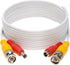 20FT White Premade BNC Video Power Cable Extension Wire for CCTV, Security Camera, DVR, Surveillance System, All in One Plug & Play Cord...