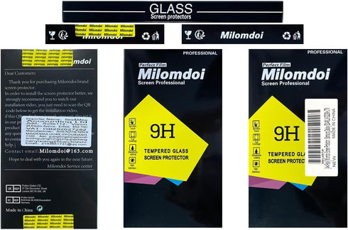 Milomdoi 4 Pack Screen Protector for Samsung Galaxy S24 6.2 Inch with 4 Pack Tempered Glass Camera Lens Protector, Ultra 9H Accessories, Case Frie...