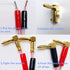 Banana Plugs Right Angle 12 Pairs - 24k Gold Plated 90 Degree Speaker Connector (24Pcs)...