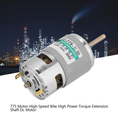 775 DC Motor, DC 24V/20000RPM 80W High Speed Low Noise High Torque Motor Extension Shaft Motor(24V20000RPM)......