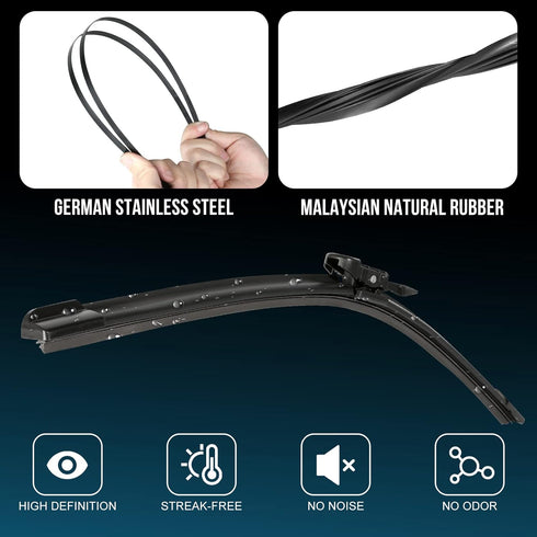 23+26 inch Compatible with Toyota 2008-2020 Sequoia 2007-2020 Tundra Front Windshield Wiper Blades For My Car Original Equipment Automotive Replac...