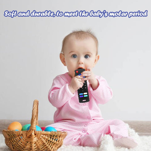 Silicone Baby Teething Toys,TV Remote Control Shape Teething Toys,Remote Teether for Babies 0-18 Months,BPA Free...