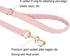 Soft Cotton Dog Leash, 5 Ft Heavy Duty Corduroy Dog Leashes with Gold Metal Hook for Small Medium Large Dogs,Small,Light Pink...
