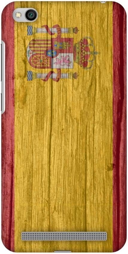 AMZER Slim Fit Handcrafted Designer Printed Snap On Hard Shell Case Back Cover with Screen Cleaning Kit Skin for Xiaomi Redmi 5A - Spain Flag- Woo...