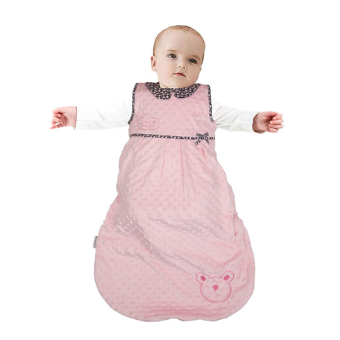 Baby Wearable Blanket Sleep Sacks 6-12 Months Sleeping Bag Infant Sleeveless Kids Winter Blanket Sack 9-18 Months Girl Soft Dot Velour Toddler Adj...