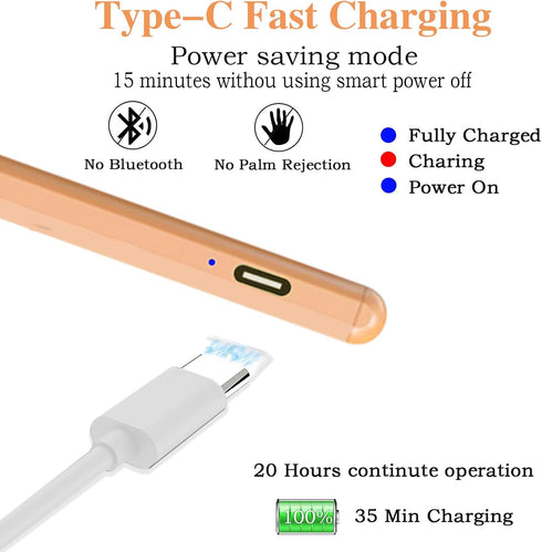Capacitive Stylus Pens for Touch Screens Rechargeable iPhone Stylus High Sensitivity & Precision Pom Tip,Stylus Pen for iPhone/iPad/Pro/Air/Mini/S...