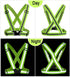 Reflective Vest Running Gear - Safety Reflector Strap Bands - High Visibility Elastic Adjustable Motorcycle Walking Reflective Vest for Men and Wo...