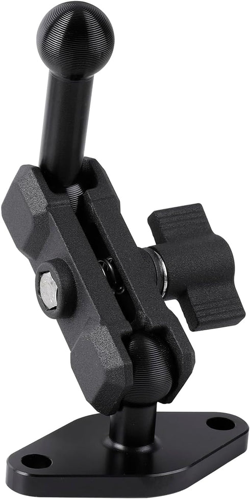 Aluminum AMPS to 17mm Ball Adapter with Extension Rod for Car Phone Holder, Drill Mount Ball Plate Base Meets Industry Standard AMPS Hole Pattern,...